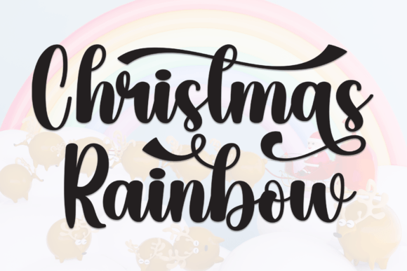 Christmas Rainbow: A Sweet Handwritten Font for Creative Projects